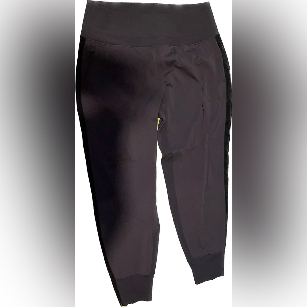 Athleta Venice Velvet Stripe Joggers black sz L